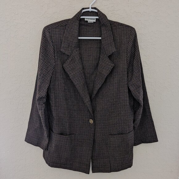 Vintage Alice Stuart Blazer Made in USA Size S Button Oversized 80s 90s - Picture 1 of 7